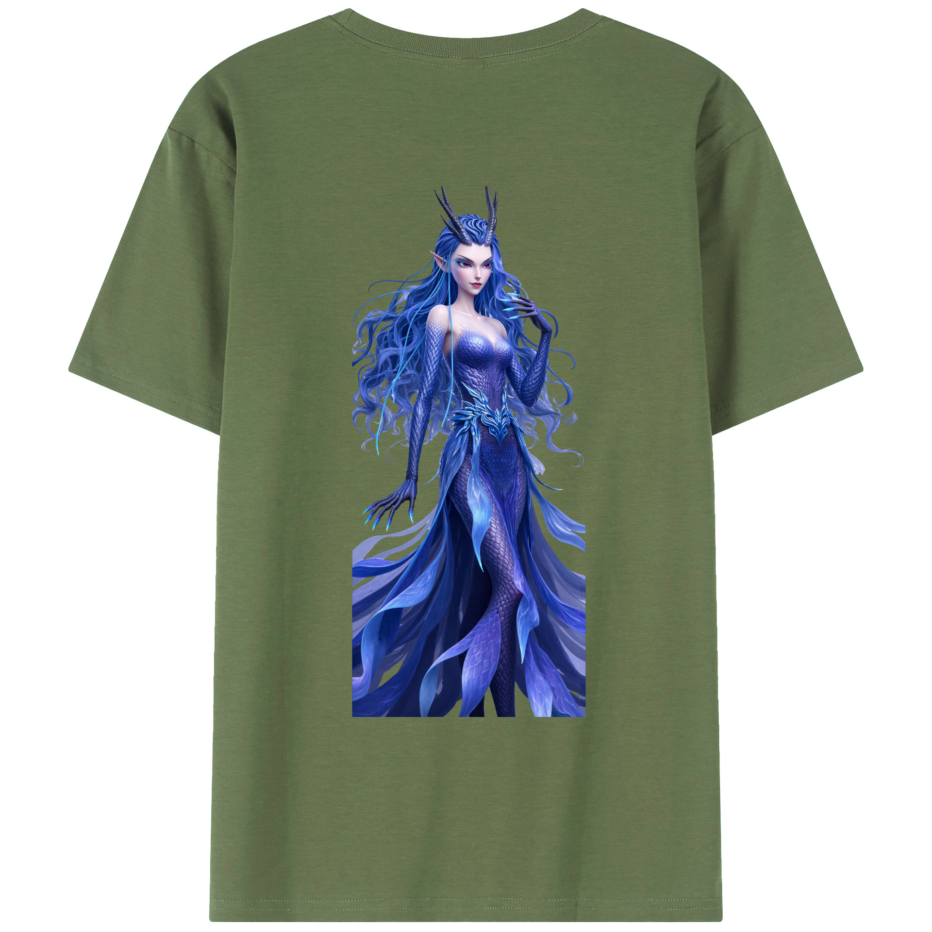 （画像用） Ne Zha 2 ナタ 魔童の大暴れ 綿100％ メンズ半袖Tシャツ（バックプリント） 通気性